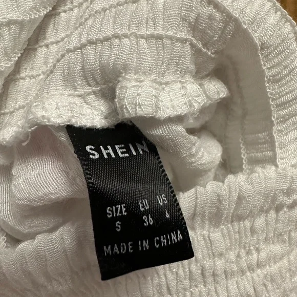 Shein Women’s Fluffy White Skater Cloth Mini Skirt - Picture 3 of 5